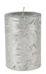 flower delivery Budapest - Silve candle , ice star pattern, 10 cm