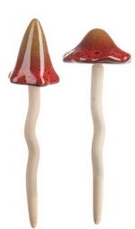 flower delivery Budapest - ceramic mushroom with dancing hat 1 piece 28 cm