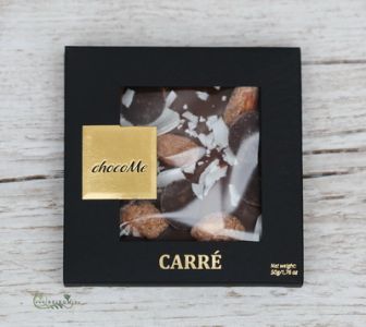 chocoMe Handmade Milk Chocolate with Cinnamon Almond and Coconut Chips (50g)