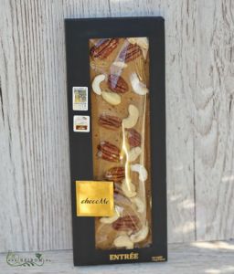 chocoMe Handgemachte blonde Schokolade mit Cashewnüssen, Pekannüssen und Salz (110g)