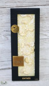 chocoMe handgemachte weiße Schokolade mit kandierter Zitronenschale, Cashew, Vanille 110g