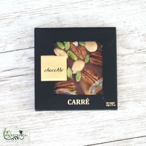 chocoMe handgemachte Schokolade 50g (Pekannüsse, Pistazien, sizilianische Mandeln)