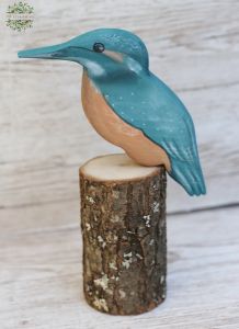 wooden kingfisher 24cm