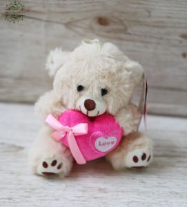 Small teddy with heart 15cm