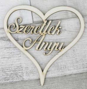 Love you Mom wooden sign (10cm)