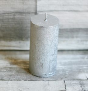 Silver candle (8x4cm)
