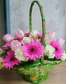 vir�gkos�r r�zs�b�l, tulip�nb�l, gerber�b�l, 30 sz�l (40cm) - vir�gk�ld�s