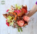 Bronze bouquet with amaryllis
