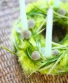 Modern Advent wreath, grass green, fluffy (35cm)