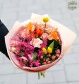 Pink - orange spring bouquet  (12 stems)