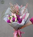 Frühlings-Tulpenstrauß  (13 Stiele + kleine Blüten)