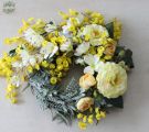 Frühlingskranz aus Seidenblumen 35cm