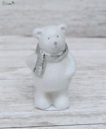 flower delivery Budapest - Ceramic icebear, sparkling, 11cm