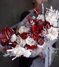 flower delivery Budapest - Moon bouquet with amaryllis, anthurium and roses