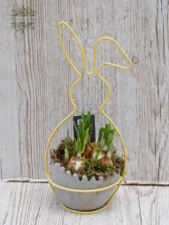 Virágküldés Budapest - Nárciszok húsvéti dekorral