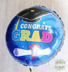 flower delivery Budapest - graduation foil balloon
