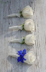 flower delivery Budapest - Boutonniere of rose (white) 1pc