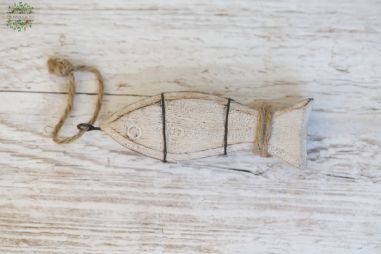 Virágküldés Budapest - Akasztós halacska fából 12 cm 