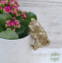 Blumenlieferung nach Budapest - Topflappen in Katzenform (7 cm)