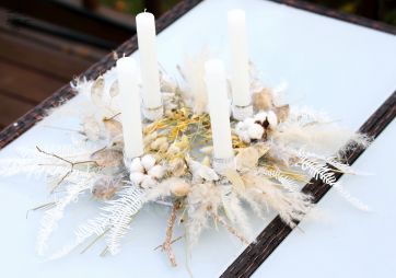 Virágküldés Budapest - Légies modern adventi koszorú (50cm)