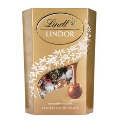 Blumenlieferung nach Budapest - Lindt Lindor mixed Schokolade (Vollmilch-, Weisse-, Edelchokolate and Erdnusse) (200gr)