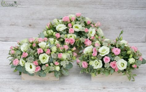 Centerpiece  1 pc (liziantus, rose, astrant, white, pink), wedding