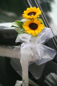 sunflower car decor on mirror