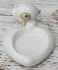 candle holder with teddy (10cm)