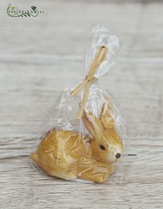 Kerámia  fekvő barna nyúl 6 cm