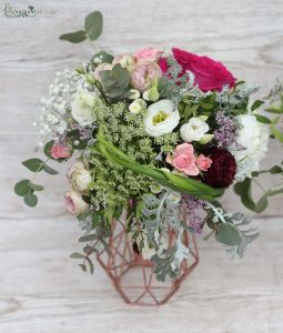 Geometric centerpiece 1pc (pink, white, rosegold)