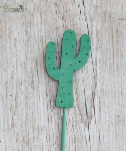wooden cactus on stick (10cm)