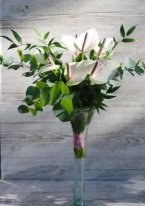 bouquet with anthurium in vase (7 st)