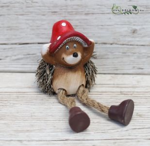 Keramik-Igel mit hängender Füsse (16cm)