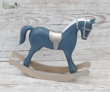 Blue rocking horse (26cm)