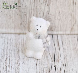 Ceramic polar bear with scarf (8cm)