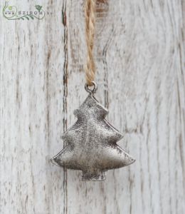 Small Metal Christmas Tree Decoration (4cm)