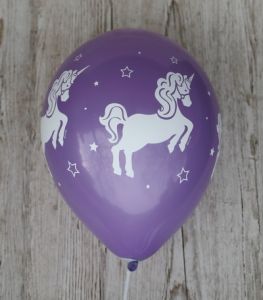 Einhorn Luftballons lila / pink / türkis 1St