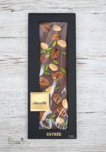 chocoMe handgemachte Vollmilchschokolade mit Pekannüssen, Mandeln und Pistazien (110g)