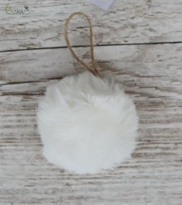 White plush ball (8 cm)