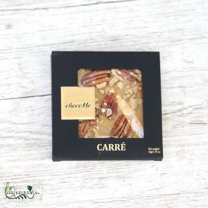 chocoMe hand made chocolate 50g (pecans, lyophilized caramel)