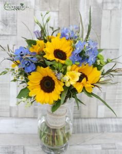 Strauß Sonnenblumen in einer Vase (15 Stiele)