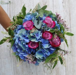 purple-blue bouqet with hydrangea (17 st)