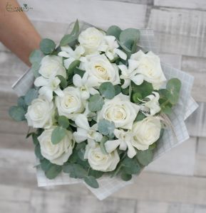 rose bouquet with dendrobium (14 st)