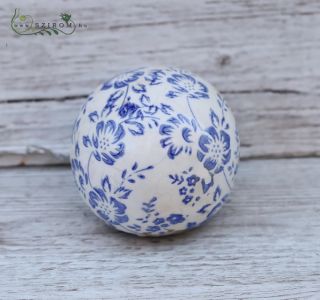 Keramikkugel mit Blumenmuster (8,5 cm)