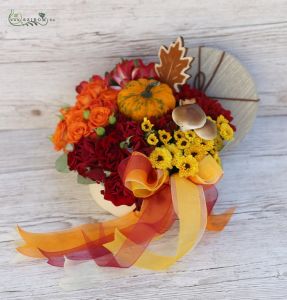 Autumn box with musgrooms