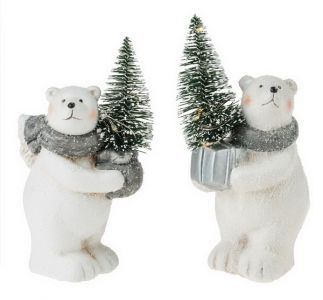 icebear figure with pine , 1 piece, 15cm