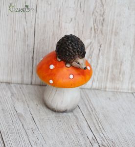 Pilz mit Igel (15 cm)