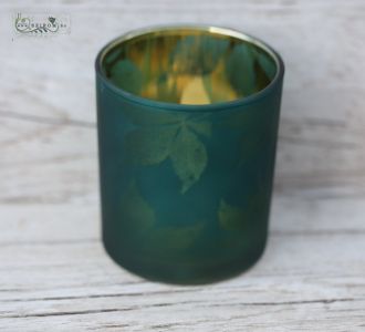 Candleholder with leaf pattern 8 cm