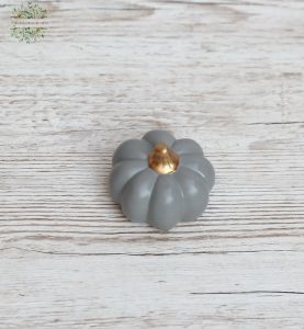 Gray ceramic pumpkin, 6cm