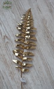 Gold color artificial fern leaf, 48 cm
